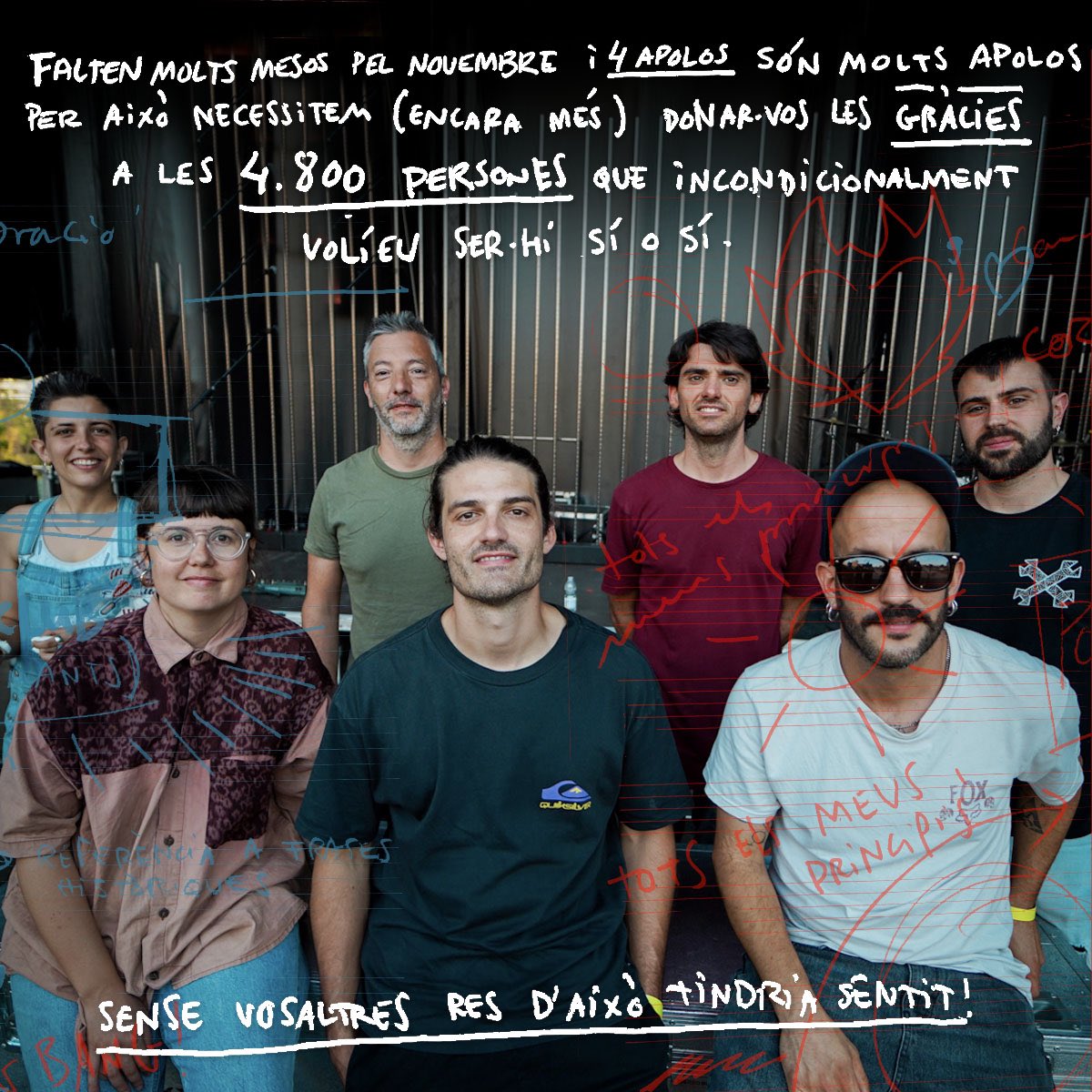 ❤️‍🔥SOLD OUT❤️‍🔥
Esteu molt bojos. 4 apolos són molts apolos 🥹.
Gràcies a cada una de les 4.800 persones que vindreu aquest novembre.

Intentarem que mai oblideu el que us estem preparant.❤️‍🔥❤️‍🔥❤️‍🔥 <a href="/curtcircuit/">Curtcircuit</a> @Sala_Apolo