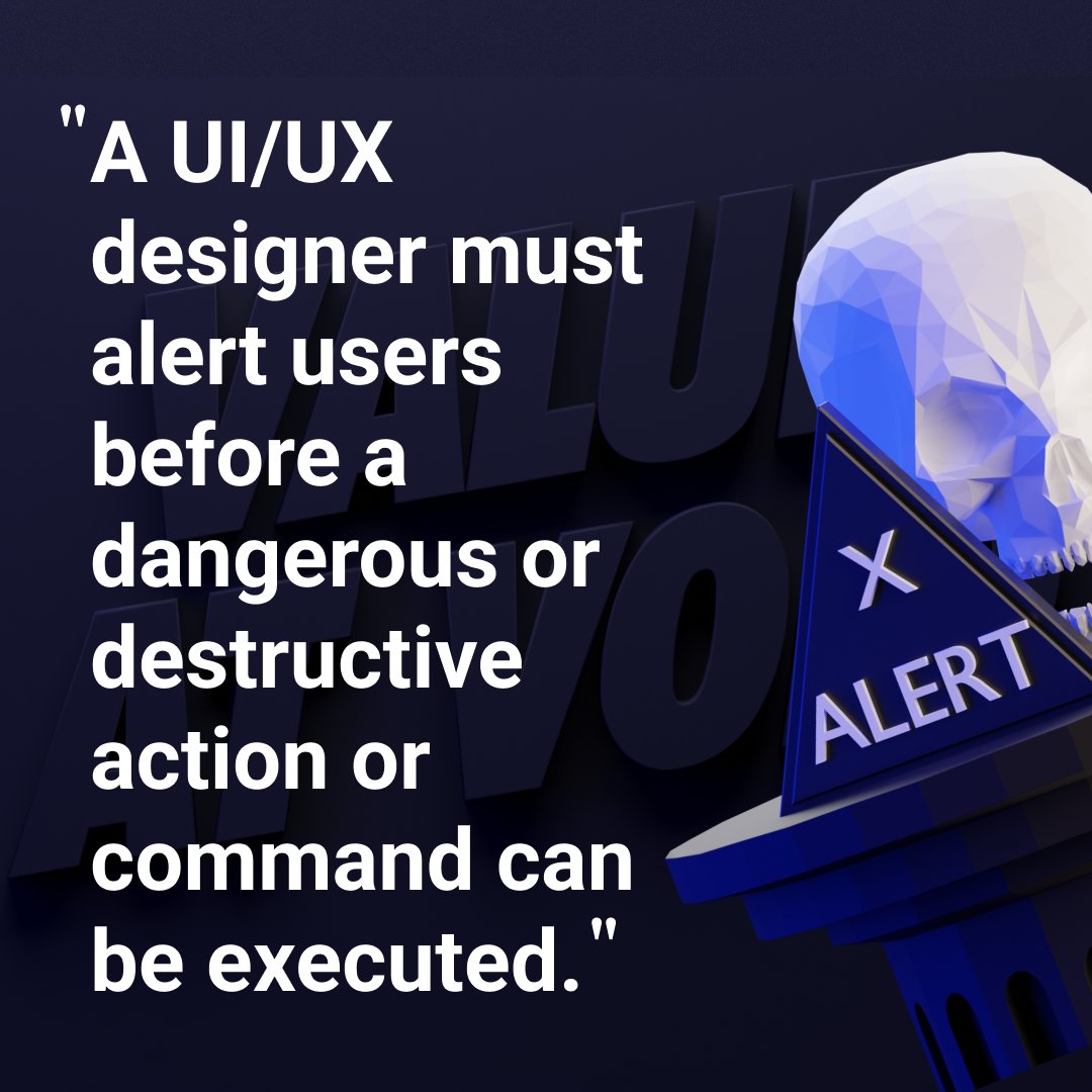 valueatvoid's tweet image. Give your users a chance to undo their actions. Check this out - youtu.be/HM8u75QUUJ4

Subscribe to our YouTube Channel - youtube.com/c/ValueatVoid

#uxquicktips #valueatvoid #ui