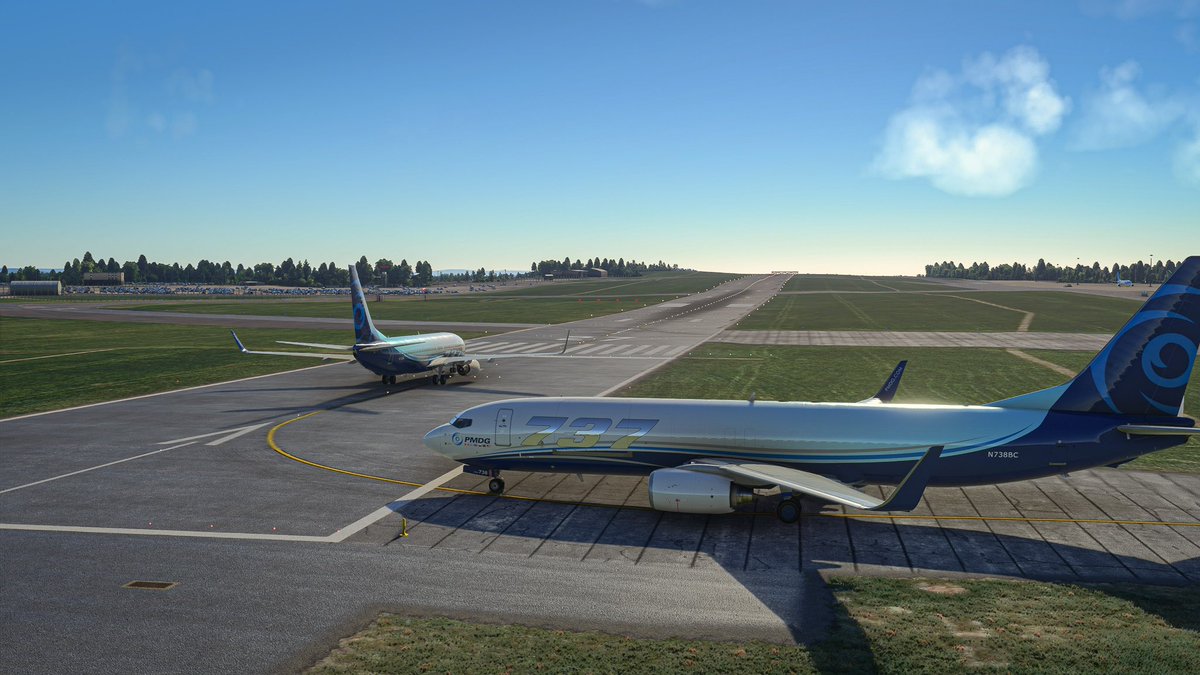 freeflyva's tweet image. A two man job required … pilots @JobuRum21 &amp;amp; @josephjscollen off to Germany with supplies and emergency personnel ✈️

#msfs #msfsofficial #msfs2020 #boeing737 #airport #aviation #photography