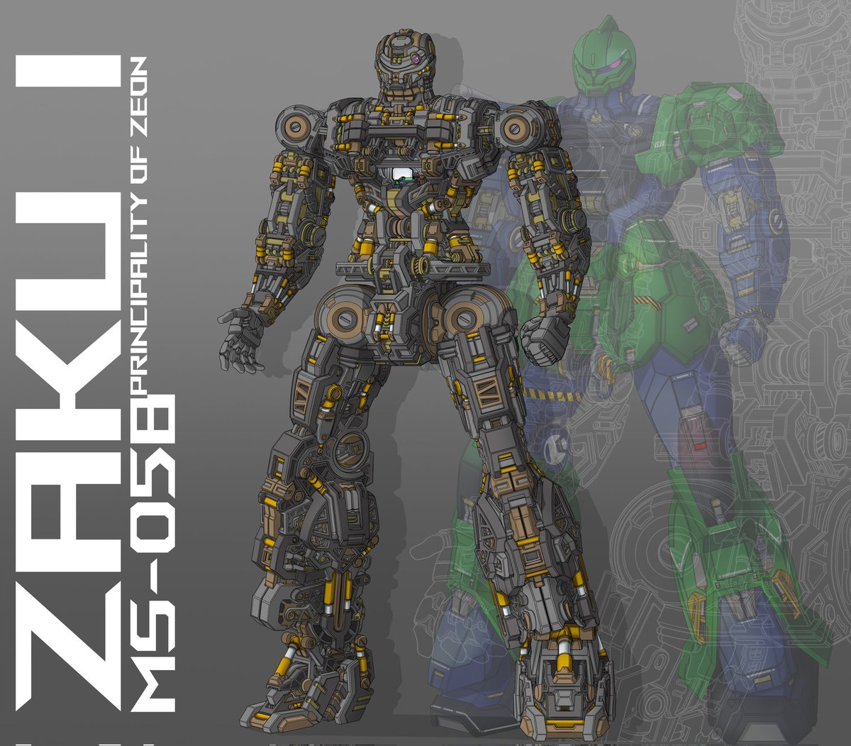 SkyeyTeng's tweet photo. #zaku #gundamart #zeon #gundam #GundamArt https://t.co/J4h1jnlLBT