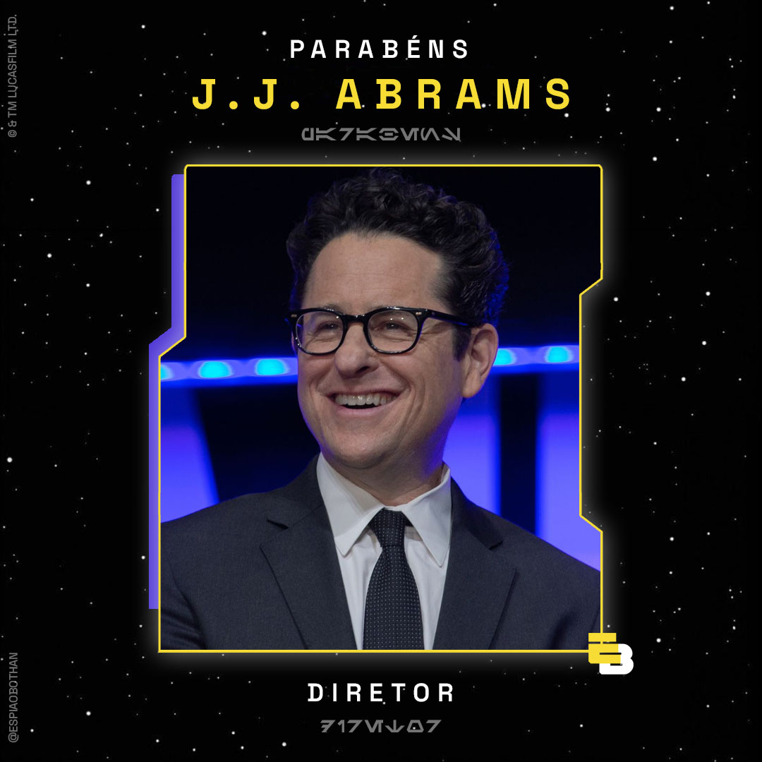 EspiaoBothan's tweet photo. Parabéns para Jeffrey Jacob Abrams, diretor e produtor de #TheForceAwakens e #TheRiseofSkywalker, que completa 57 anos! Felicidades, J.J. 🎂 https://t.co/fyoEEkPYGW