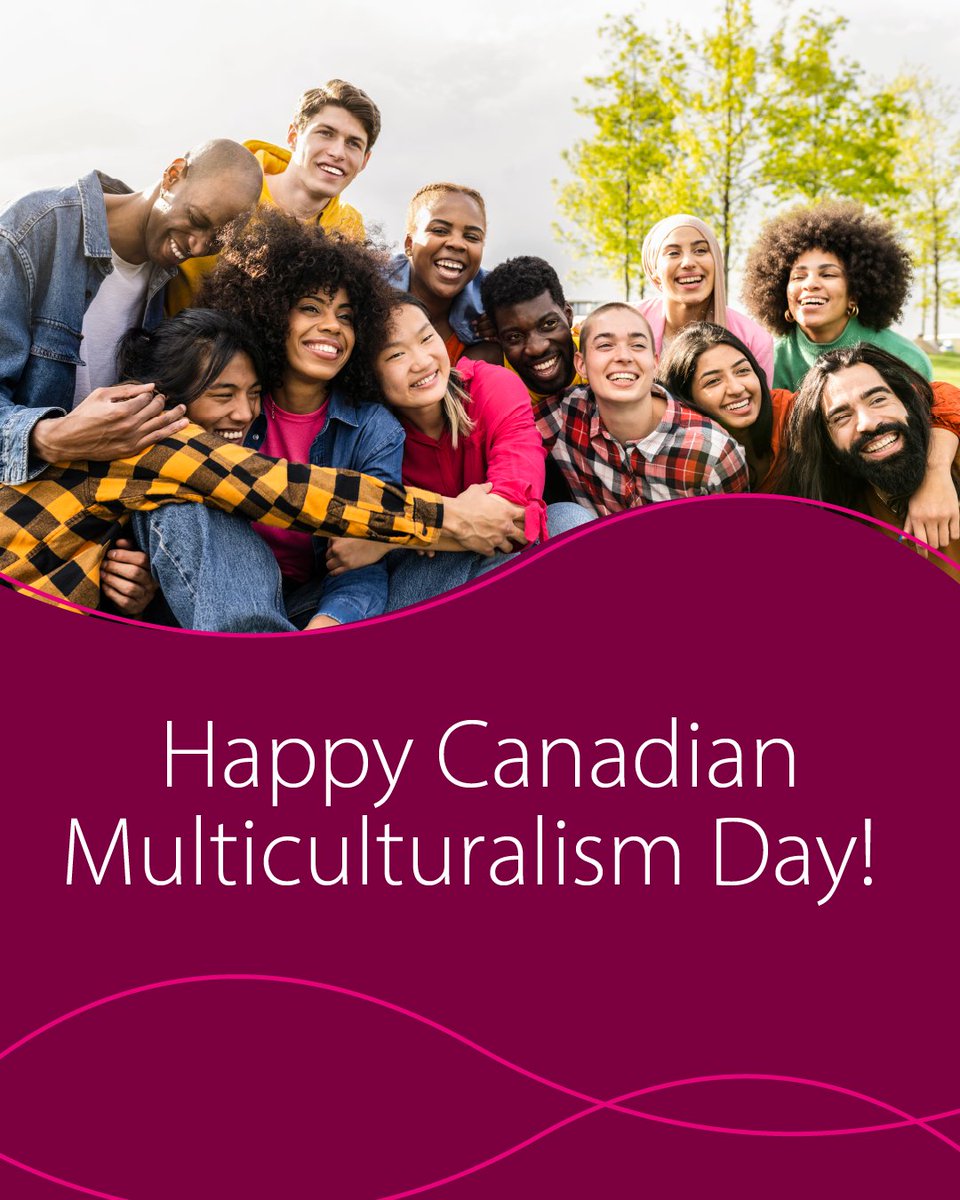 Happy #CanadianMulticulturalismDay ! Today, we celebrate and showcase the incredible diversity that makes our country so unique. Did you know that over 20% of Canada's population identifies as a visible minority? 
#UnityInDiversity #ProudToBeCanadian