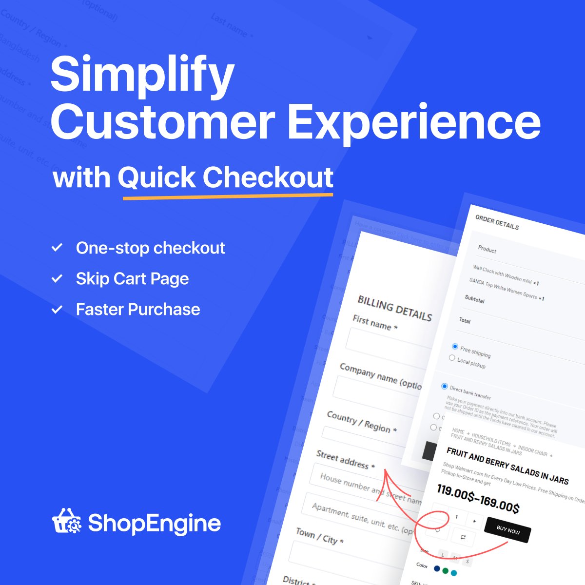 wpmetcom's tweet photo. Simplify the checkout process and give customers a seamless experience! ⏩ 💳
Eliminate the complex checkout process and boost your sale with
ShopEngine’s Quick Checkout feature!
Learn more about #QuickCheckout by #ShopEngine 👇
https://t.co/bSdQAqSL4J
#woocommerce https://t.co/HYtIeqa0lZ