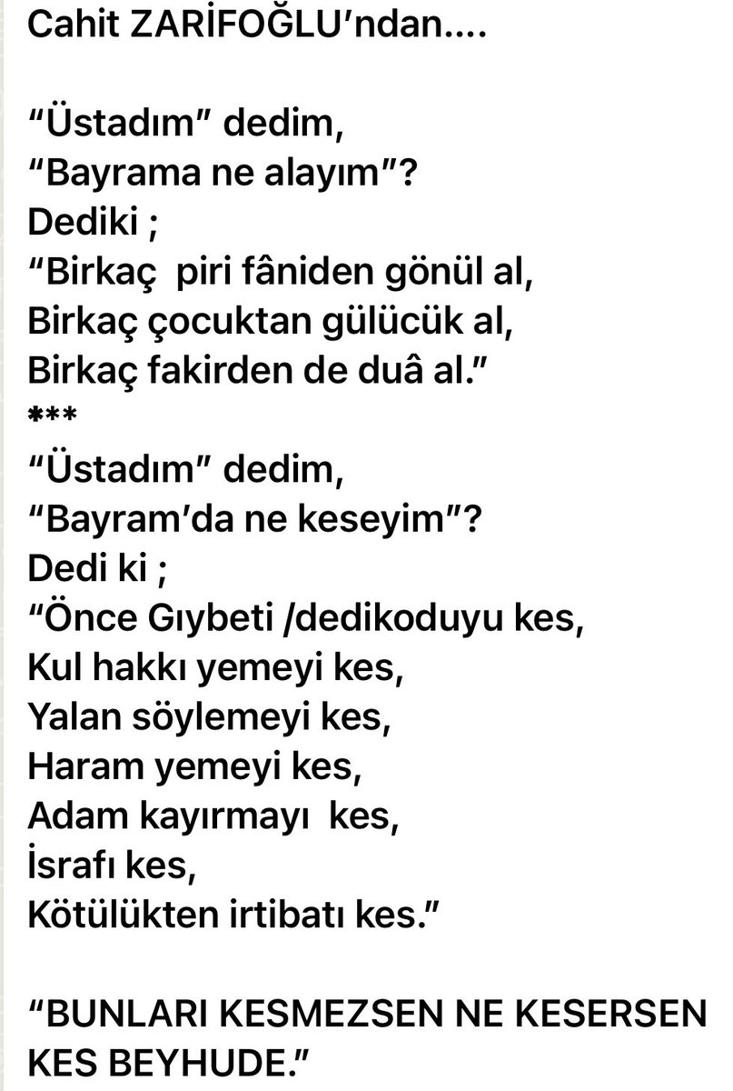 Herkese iyi bayramlar dilerim