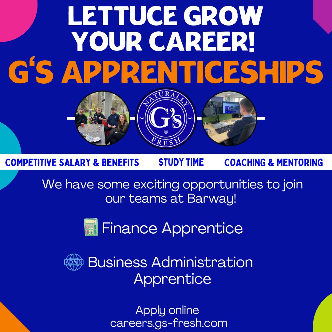 Are you looking to start your career in a fast-paced and innovative company? 

We have some exciting opportunities to join our Apprenticeship schemes. Get in touch today to find out more! 

#gscareers #earlycareers #apprenticeships #gsfresh #apprentice