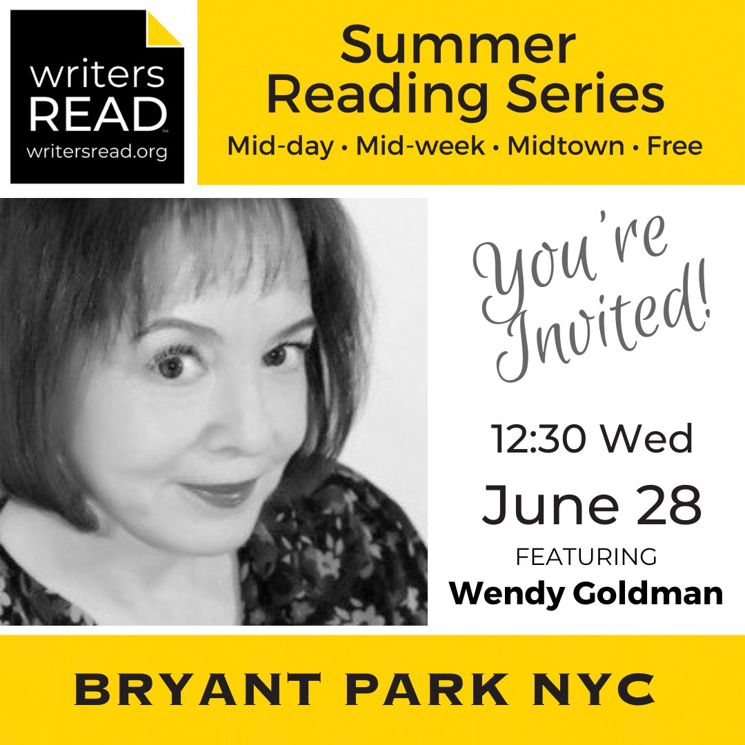 WritersReadOrg's tweet photo. Breaking up is hard to do, but even tougher when it’s your therapist and she just can’t quit you. Come hear Wendy Goldman’s hilarious story at the @WritersReadOrg event @BryantParkNYC on 6/28. It’s free! #SummerInNYC #EventsNYC #NYCEvents #ThingsToDoInNYC #amwriting LINK IN BIO https://t.co/YIwoLJKCDB