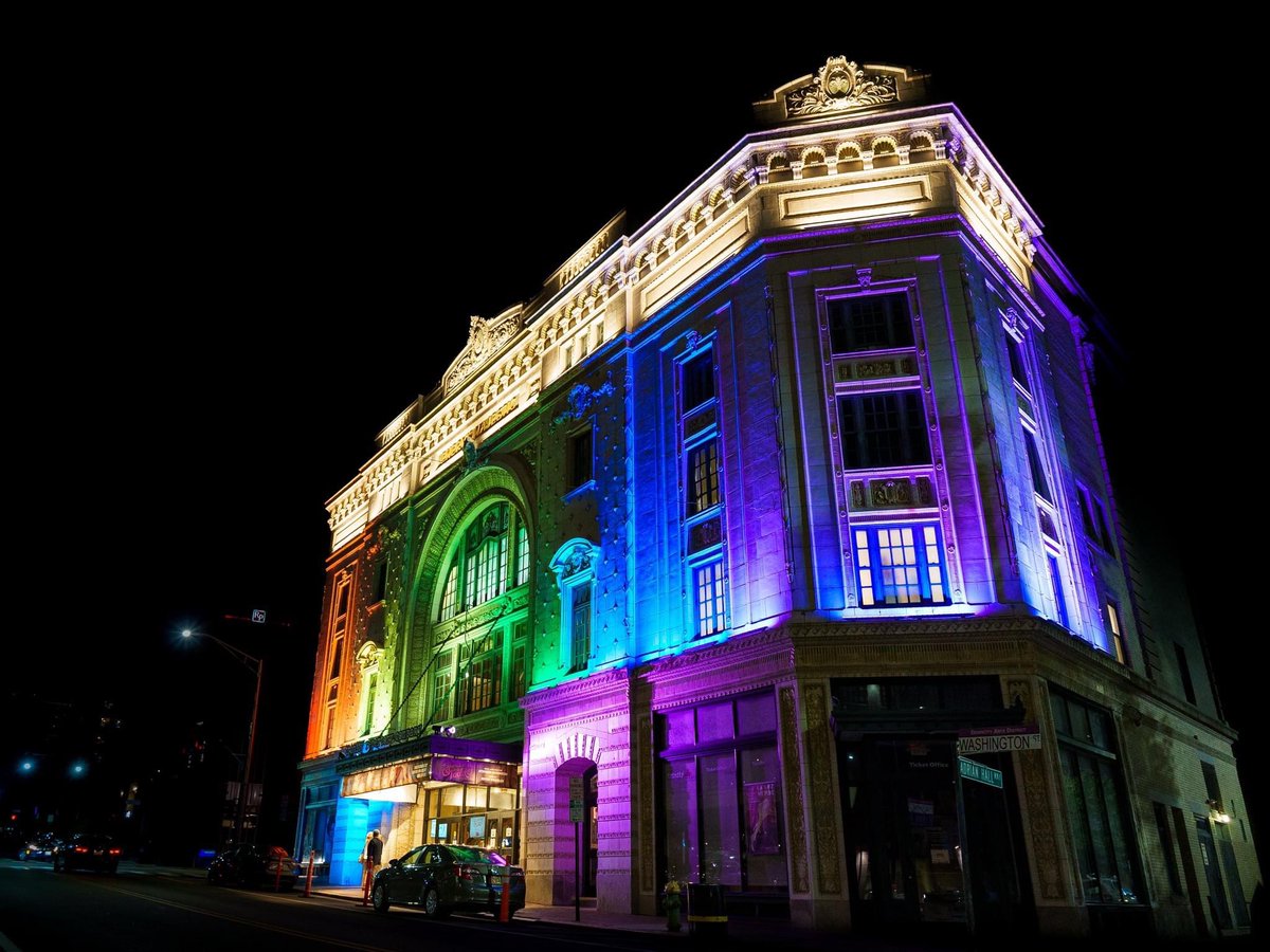 🏳️‍🌈 🏳️‍⚧️ Happy #PrideMonth from Trinity Rep! Did you know the building is lit up rainbow throughout the month of June?