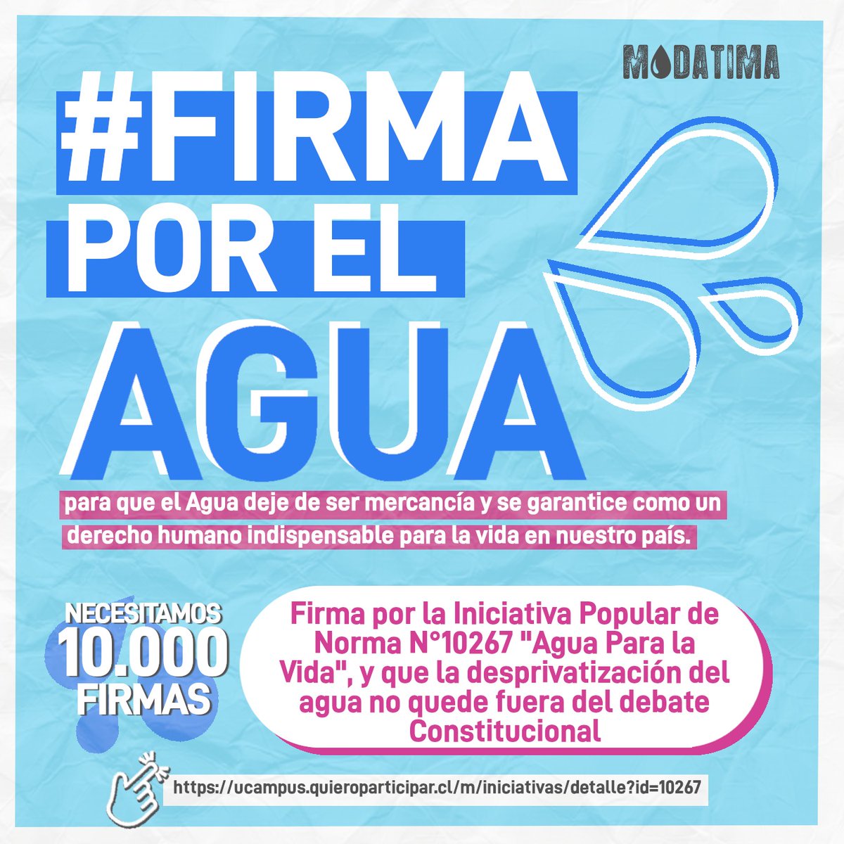 ModatimaLosrios's tweet photo. ✅Te invitamos a apoyar la Iniciativa Popular de Norma #AguaParaLaVida, una propuesta de #MODATIMA, que busca que el Agua💧sea garantizada como un derecho humano indispensable para la vida digna.
Ingresa con tu clave única 👇
https://t.co/2MRfsM8Ly5
#SomosModatima https://t.co/Eqi3dWbNpu