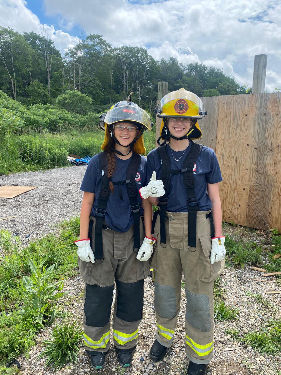 KitchFire's tweet photo. Great first day for these 28 young females participating in the Camp FFIT program. @KitchFire members looking to put these aspiring firefighters through more skills during day 2 today. https://t.co/Dyu3obEzrm