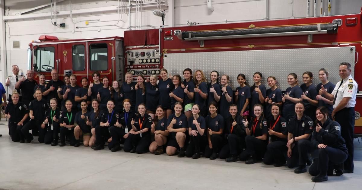 KitchFire's tweet photo. Great first day for these 28 young females participating in the Camp FFIT program. @KitchFire members looking to put these aspiring firefighters through more skills during day 2 today. https://t.co/Dyu3obEzrm