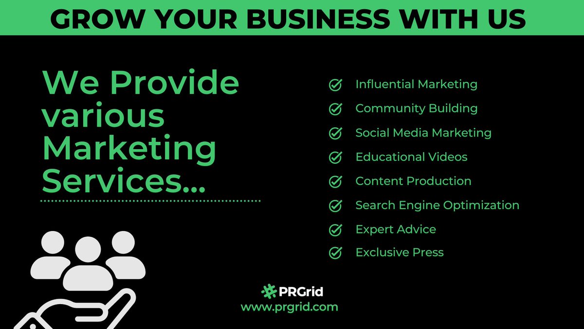 prgrid_official's tweet photo. 🔥 At @prgrid_official, we help you get what you want 

Get help to build the hype to reach where your users are most active

👉 Visit https://t.co/J9EgB6Kb6X

#Crypto #Bitcoin #Altseason #Marketing #Trading #Ethereum https://t.co/sEKWvG0ncD