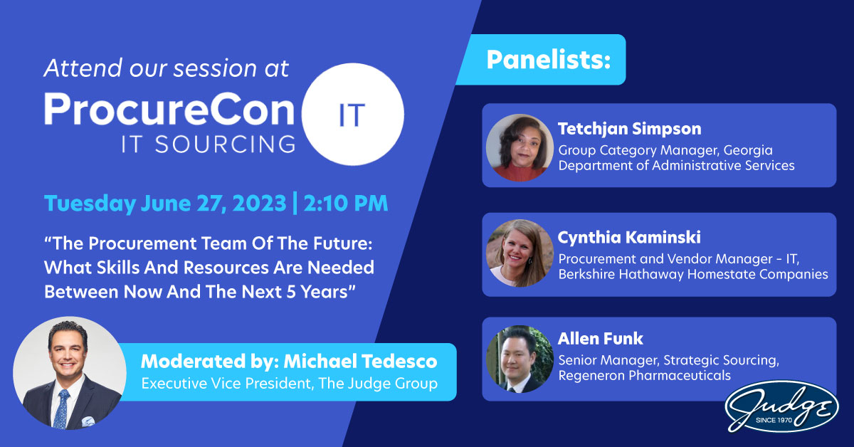 The Judge Group on Twitter "If you're attending ProcureCon IT Sourcing, join Judge Executive