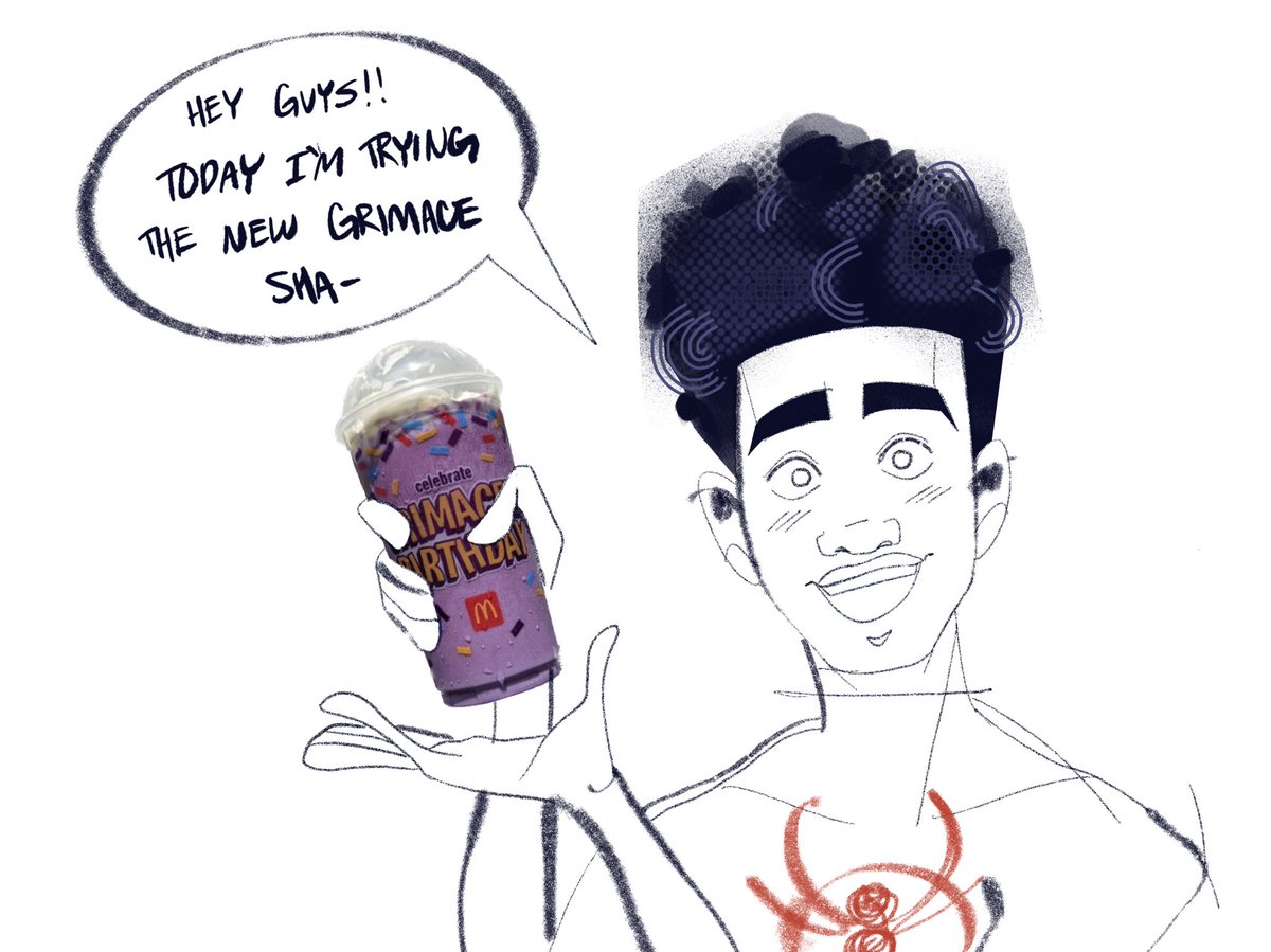 canon event  #SpiderVerse #GrimaceShake