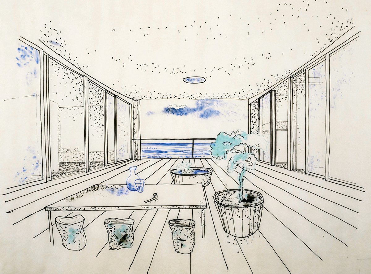 "It’s hard to think of a modern woman more modern than Charlotte Perriand." Pilar Viladas.
Sketch of La Maison au Bord de l’Eau, 1934. archive.nytimes.com/www.nytimes.co…