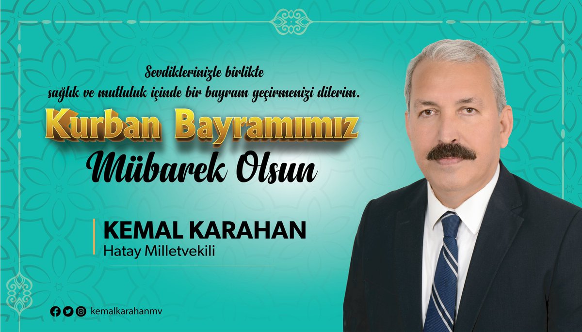 Kurban Bayramı'nın size ve ailenize sağlık, mutluluk ve başarı getirmesini Yüce Allah'tan niyaz eder iyi bayramlar dilerim.