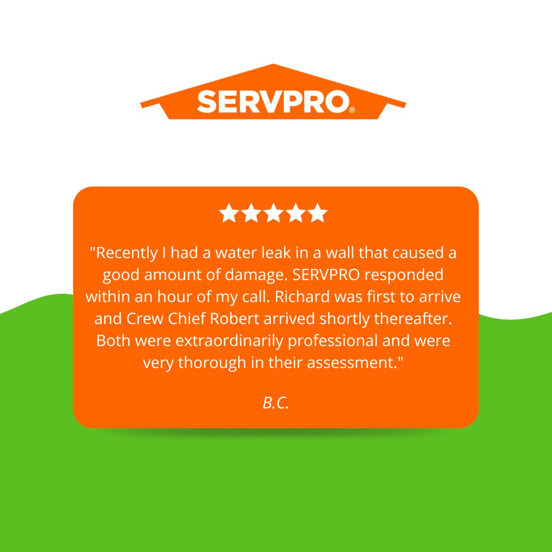 Wow, we are so glad you had such a great experience with our team! Robert and Richard are amazing and we are so lucky to have them.

#SERVPRO #Restoration #WaterDamage #JaxBeach