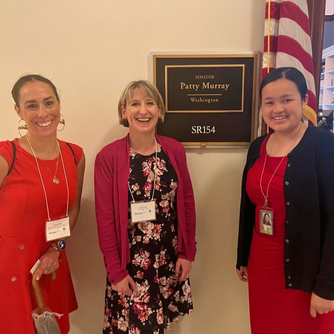 During a meeting with the office of <a href="/PattyMurray/">Senator Patty Murray</a> at the 2023 #TESOLAdvocacy Summit, Rosemary Colón (<a href="/rosemarycolon/">Rosemary</a>) of WAESOL and Krissy Wilcox of <a href="/spokaneschools/">Spokane Schools</a> spoke about the importance of ESSA Title III funding for #ELT programs.