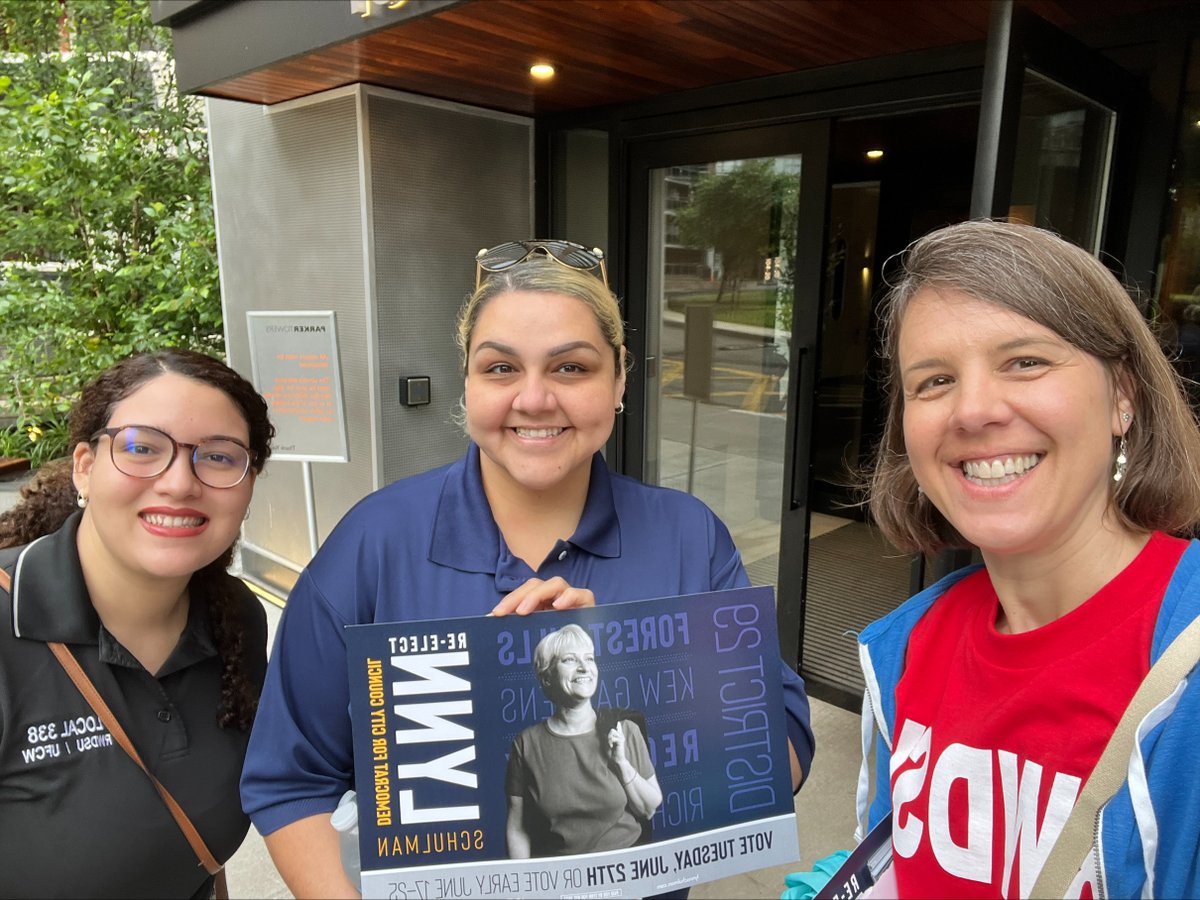 RWDSU's tweet image. .@RWDSU @Local338 is out in Queens District 29 supporting @Lynn4NYC! #NYCLaborVotes