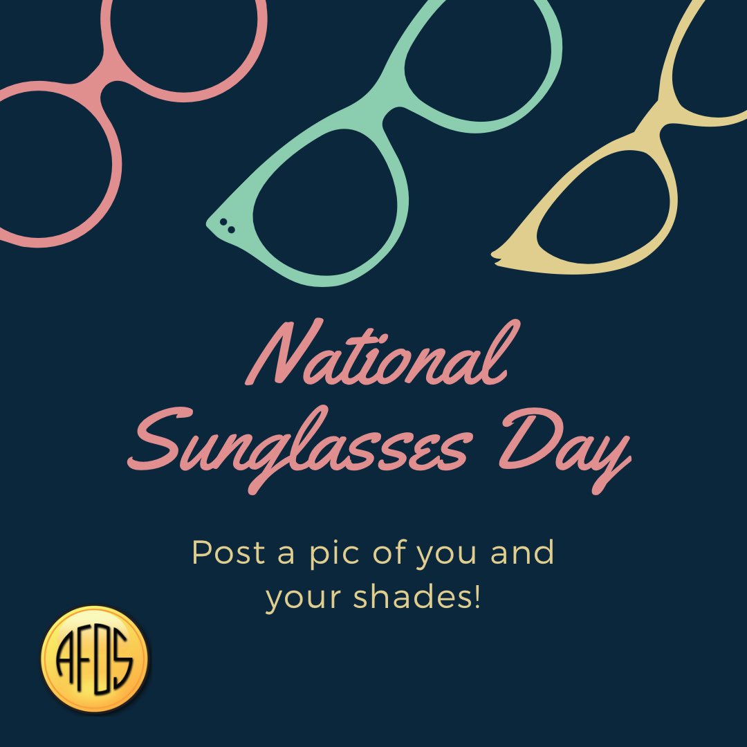 Protect your eyes! 👀😎 Join us in celebrating #NationalSunglassesDay

#afos2023 #unitedinvision #protectyoureyes #uvprotection #wearyourshades