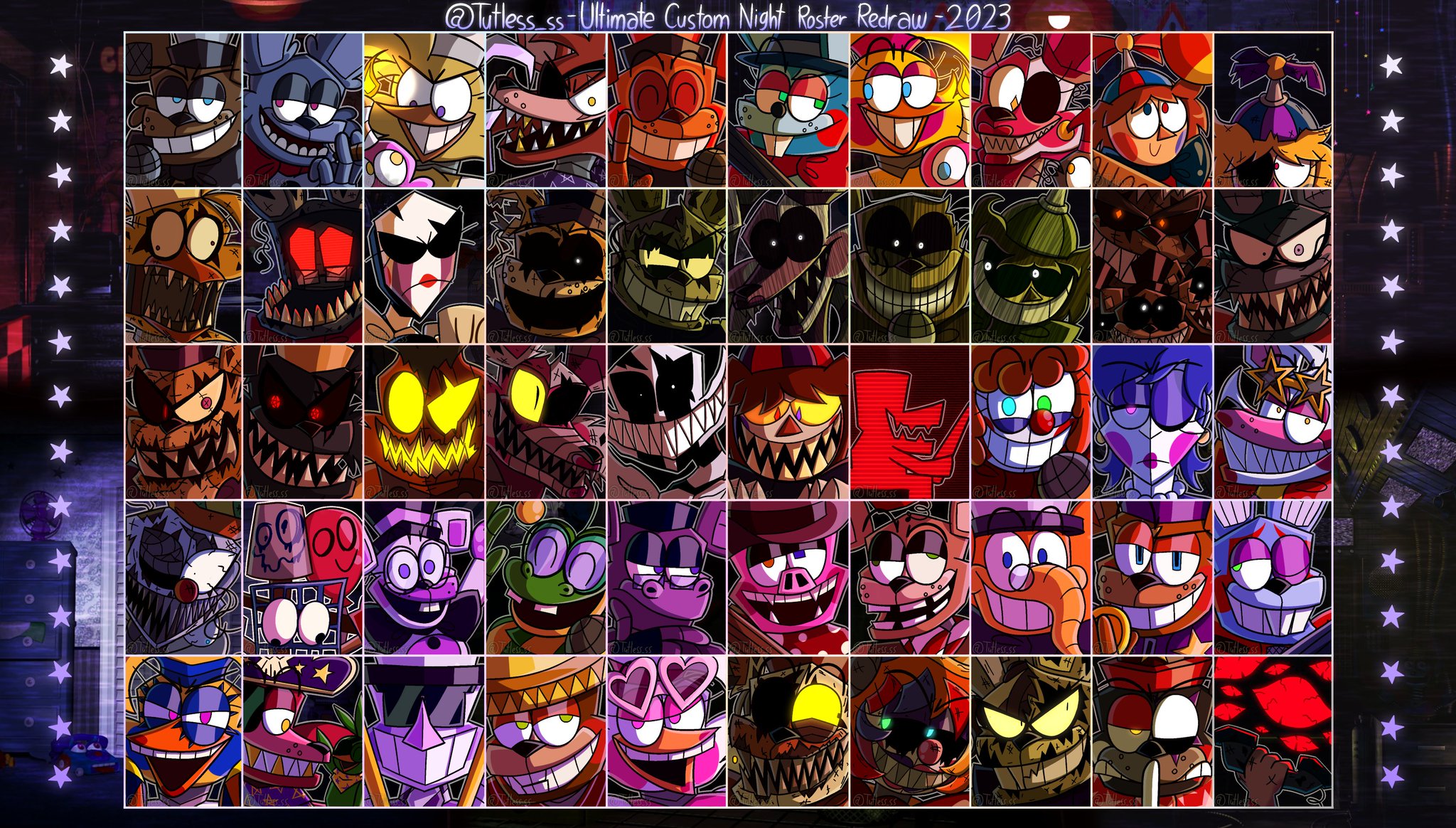 Ultimate Custom Night in 2023  Fnaf characters, Fnaf, Fnaf drawings