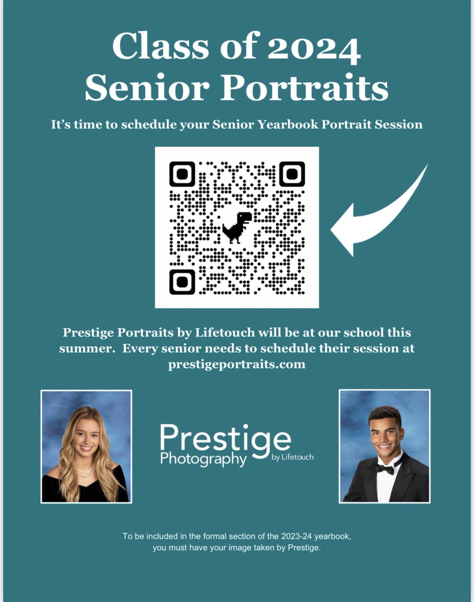 📣Rising Seniors! Make sure you use the information on the images to sign up for your Senior Portraits. 

🗓️Dates: July 10, 11, &amp; 12
🏫Location: NCHS Gym
💻Website: prestigeportraits.com
💲Cost: $25