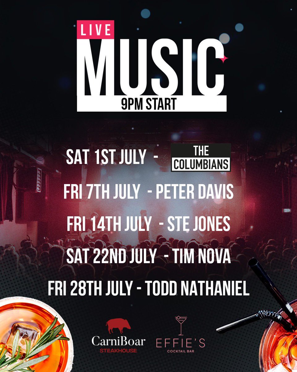 Who’s coming to see the <a href="/TColumbians/">The Columbians</a> this weekend then ? 9pm start, Saturday night….. all cocktails 2 for £12 …….