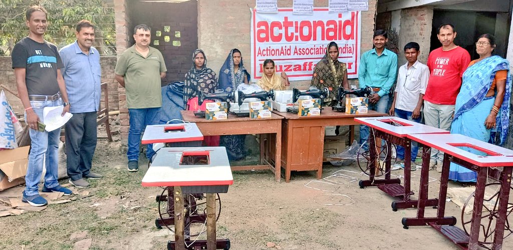 <a href="/ActionAidIndia/">ActionAid Association</a> provided sewing machines to 30 single &amp; disabled women from different districts of #Bihar for securing their livelihoods. All the women have learnt tailoring &amp; are hopeful of securing their future. <a href="/sndeep/">Sandeep Chachra</a> <a href="/dipalisharma02/">Dipali Sharma</a> <a href="/Dr_SharadKumari/">Sharad Kumari</a> <a href="/EkramPRO/">Md Ekram</a> <a href="/PankajShwetabh/">Pankaj Kr Shwetabh</a>