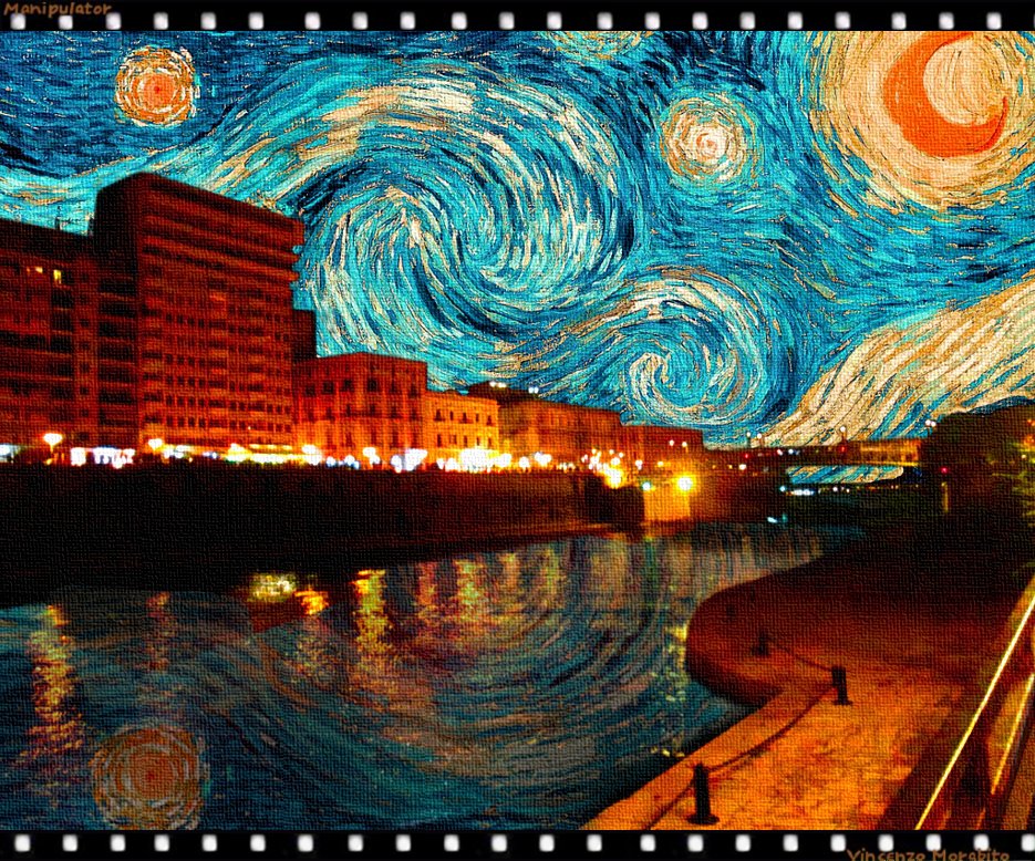 argillataranto's tweet image. Notte Stellata su Taranto II  #taranto #puglia #pugliagram #apulia #salento #nottestellata #arte #starrynight #desterrennacht #vincentvangogh #vangogh #landscape #sud #meridione #art #landscapephotography #stars #night #moon #luna #suditalia #paesaggio #photoshopart #painting