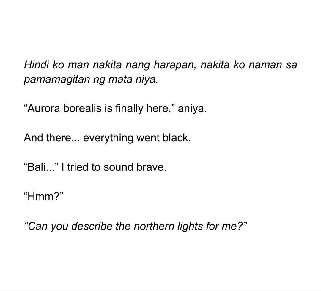 kvsbum's tweet image. 1020. “can you describe the northern lights for me?”