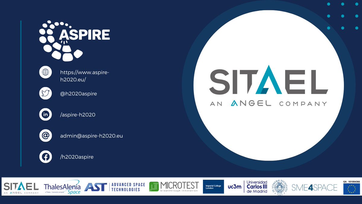 Spotlight: SITAEL, coordinator of ASPIRE project &amp; partner for a 20 kW Thruster Unit design! With deep expertise in #electricpropulsion &amp; #satellites, SITAEL is a key contributor to the European High Power Electric Propulsion System. Join &amp; follow a journey of space exploration🌌