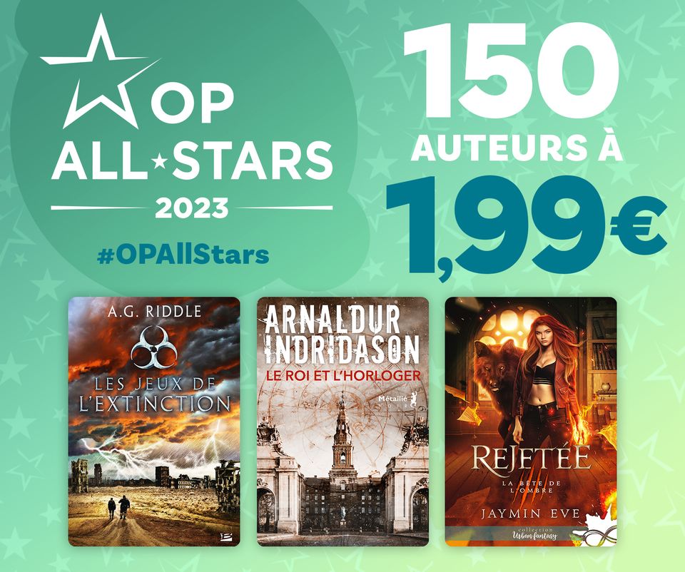 Lib_Minotaure's tweet photo. 150 nouveaux livres à 1,99 euros !
Ce mardi est une belle journée grâce à All Stars !
Par ici : https://t.co/XY11k5lqlV
#allstars #allstars23 #imaginaire #sciencefiction #fantasy #romance #ebook https://t.co/XGa5fbrLJb