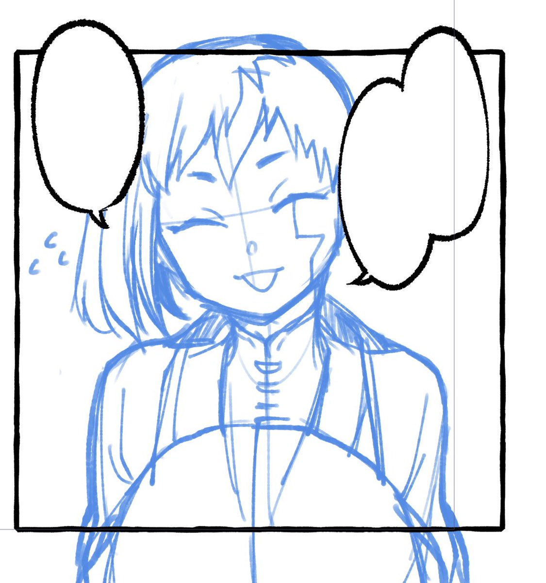 可愛く描けたけどペン入れすると大体人相変わってしまうので供養 