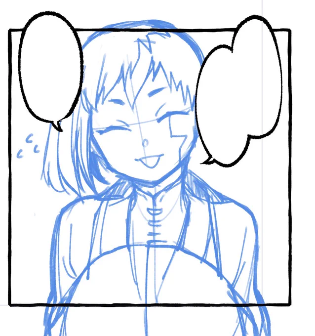 可愛く描けたけどペン入れすると大体人相変わってしまうので供養 