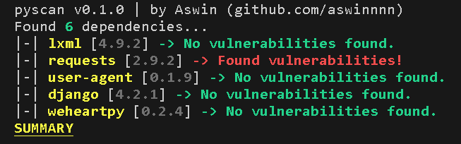 Pyscan

Python dependency vulnerability scanner, written in Rust.

github.com/aswinnnn/pyscan

#infosec #pentesting #redteam
t.me/hackgit/9124