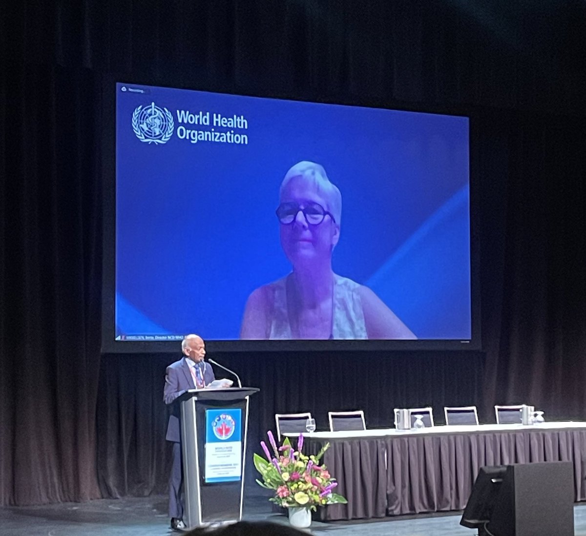 WitsPricelessSA's tweet photo. @ncd2023 @sam_say16 @M_Mafuyeka Congress opening remarks by the Honourable @SoniaLiberal member of the Canadian parliament, Sir George Alleyne (PAHO) and @MikkelsenBente_  director of @WHO’s NCD department. https://t.co/XRC1Cyay5H