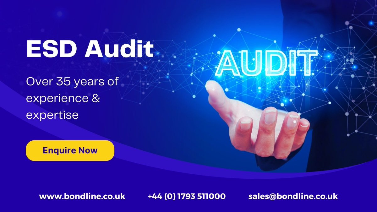 Looking to audit your EPA? Let us help you improve and optimise your ESD controls with our professional ESD audit service.

Get in touch with us on +44 (0)1793 511000 or email sales@bondline.co.uk to enquire.

#BondlineElectronics #ESDAudit #ElectronicsManufacturing #Laboratory