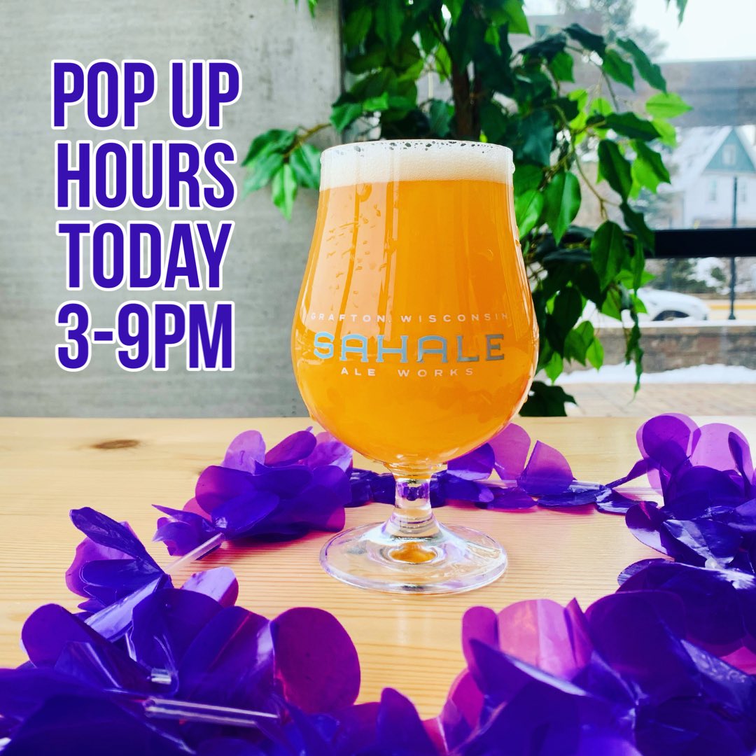 It’s a great day for some pop up hours!!! Open 3-9pm today.

We have the return of Hawaiian Shaved Ice: POG, a refreshingly tart fruit ale loaded with passionfruit, orange and guava just like the cool island treat! https://t.co/Tn7ieg1yQI