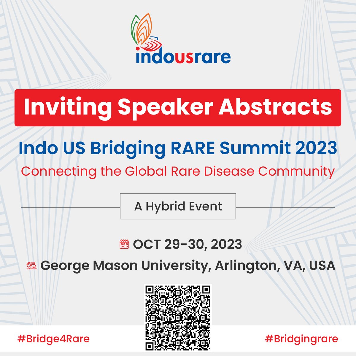 Apply to be a speaker - bit.ly/bridge4rarespe… 🌐 Connecting the Global Rare Disease Community 🗓️ October 29-30, 2023 📍 George Mason University, Arlington, VA, USA More event information at - indousrare.org/summit #speaker #invitation #bridge4rare #bridgingrare