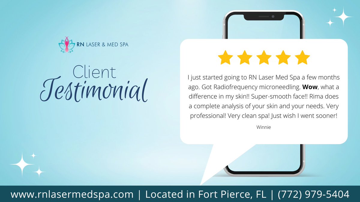 spa_rn's tweet image. Another happy client! 
🌴 2100 Nebraska Ave. Unit 105
Fort Pierce, FL 34950
#happyclient #antiaging #rnlasermedspa #medspa #organic #dermaplaning #skincare #beauty #clearskin #exfoliate #acne #skingoals #fortpierce #hydrafacial #facial #chemicalpeel #hydration #cleansing #medispa