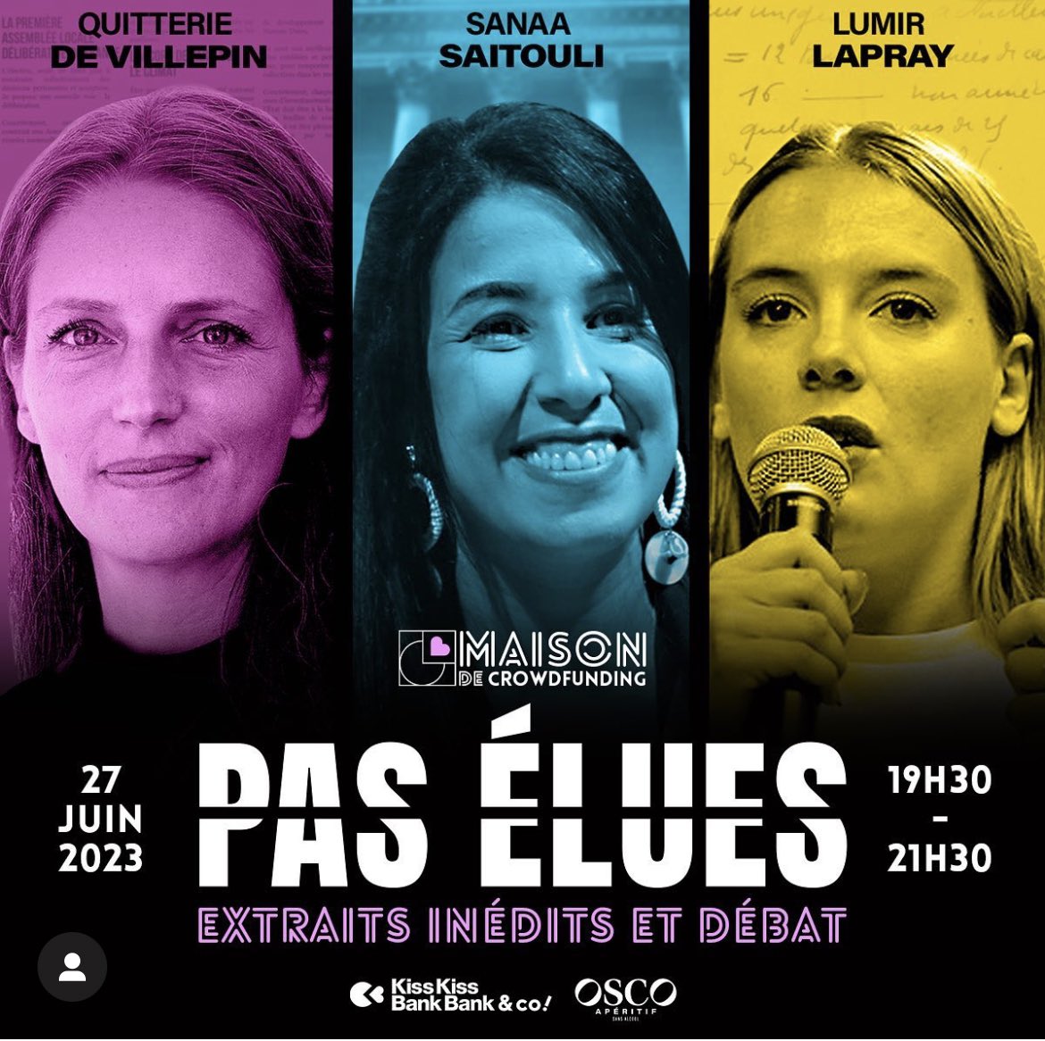 Ce soir : découvrir en avant première des extraits du documentaire 2020-2023 tourné par @JudithGrumbach #PASÉLUES 

#Femmesenpolitique
#Démocratie 
#Législatives22
