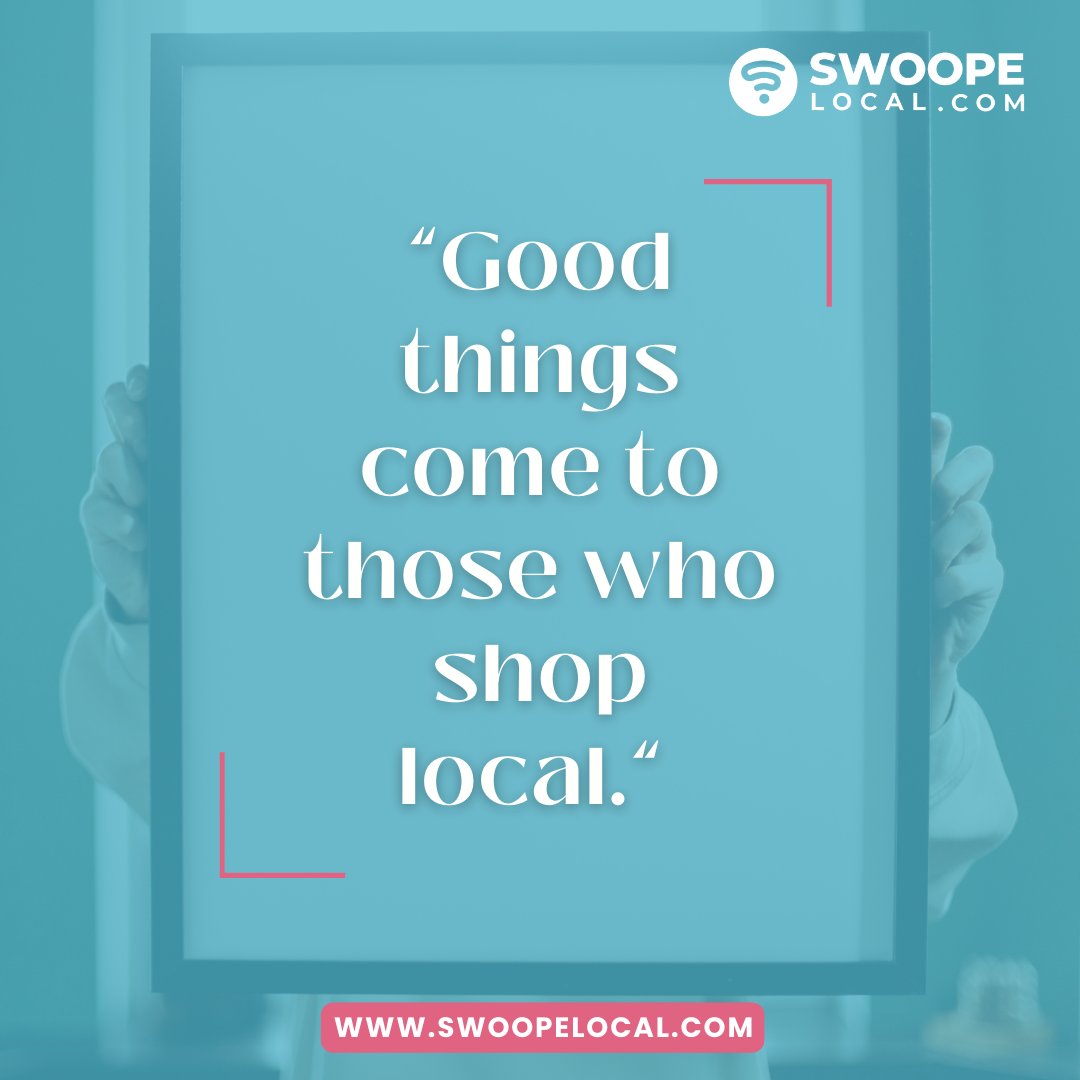 'Good things come to those who shop local'
#swoopelocal #lovelocal #supportlocal #localbusiness #buylocal #shoplocal