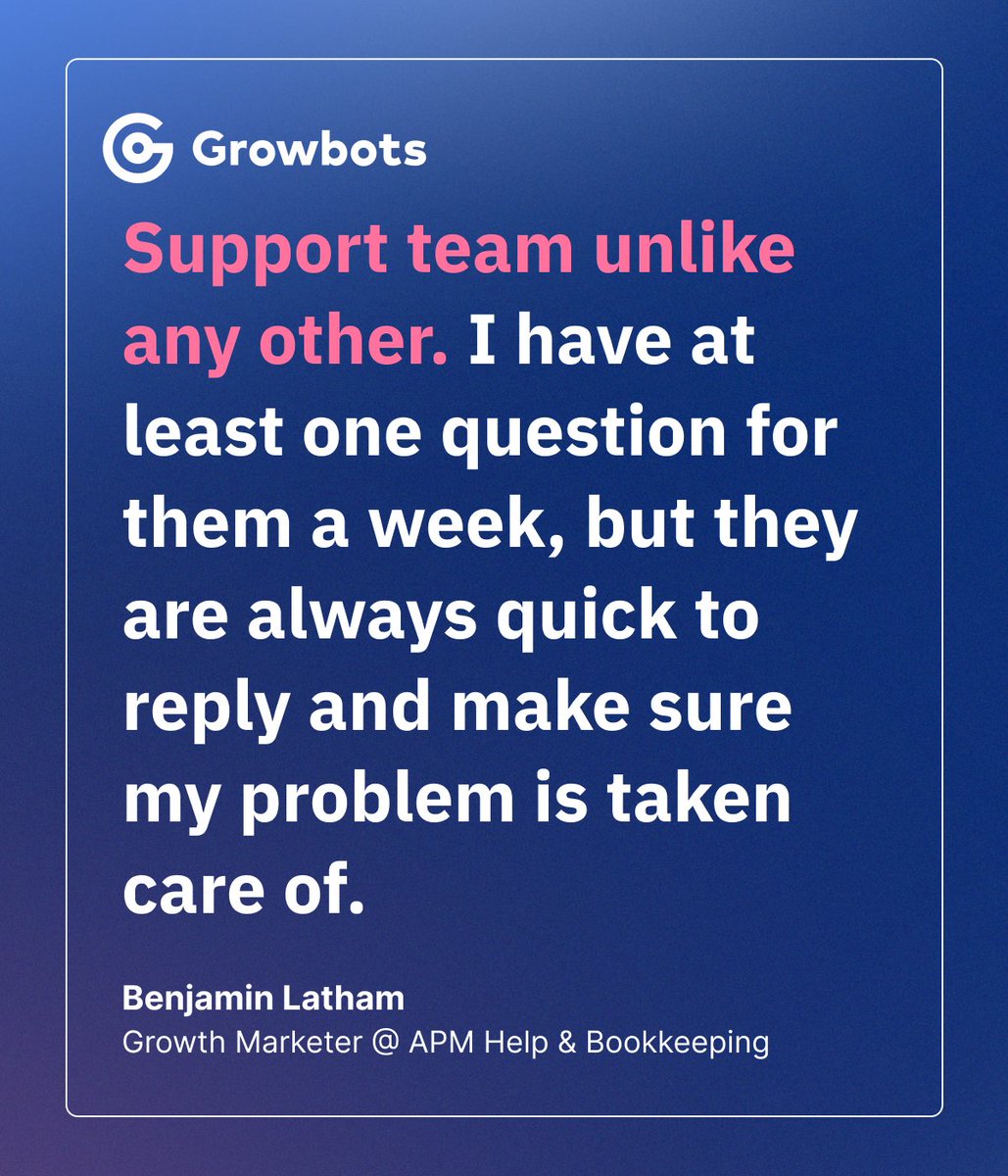 growbots_'s tweet image. Whether you're new to email outreach or a seasoned professional, having someone to rely on for help can make a world of difference. That's why our #CustomerSuccessTeam is always available to support our users and share their expert knowledge on managing outbound campaigns.