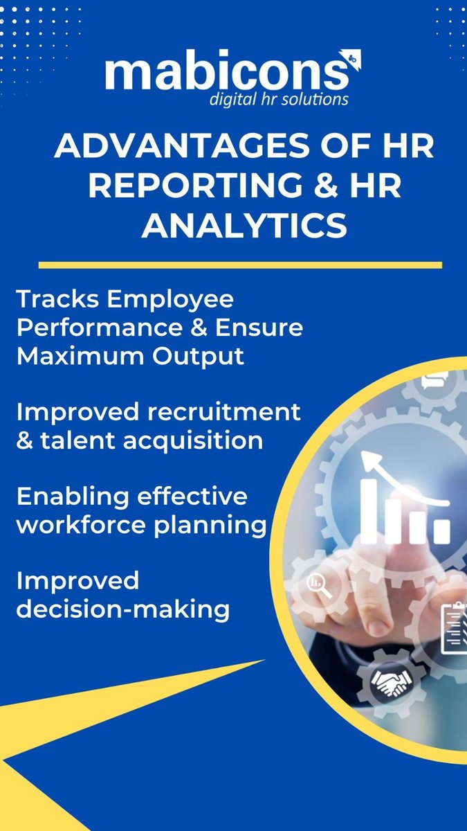 ADVANTAGES OF HR REPORTING AND HR ANALYTICS.
.
.
.
#digitalhr #digitalhrhaizaroori #digitalhrm #hrdigitaltransformation #employeelifecycle #performancemanagment #trainingdevelopment #humanresource #hrmanager  #hrm #talentacquisition