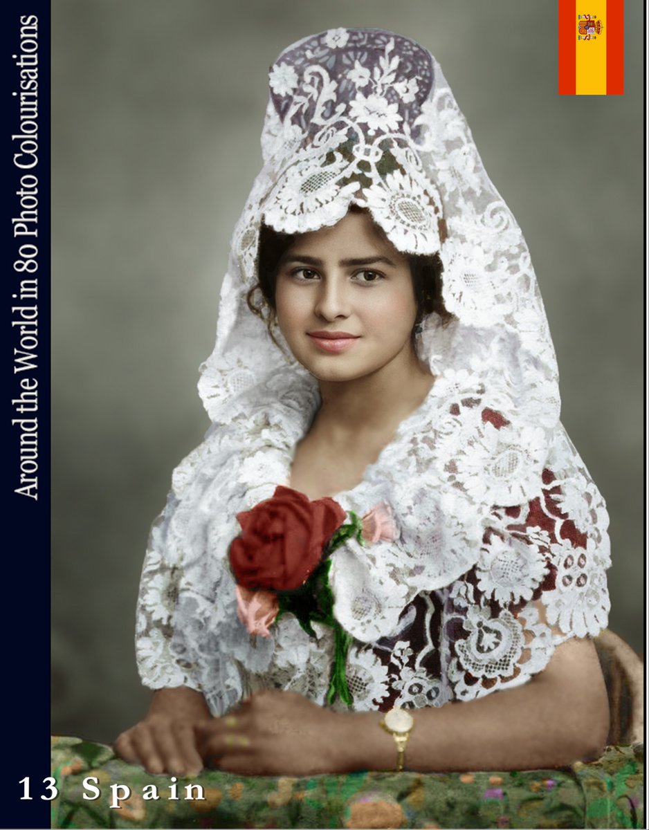DAY 13 - SPAIN
"Around the World in 80 Photo Colourisations" - Through this compilation, I hope to bridge the gap between cultures &amp; generations, igniting an appreciation for the human experience that transcends time and borders.
#aroundtheworldin80photos