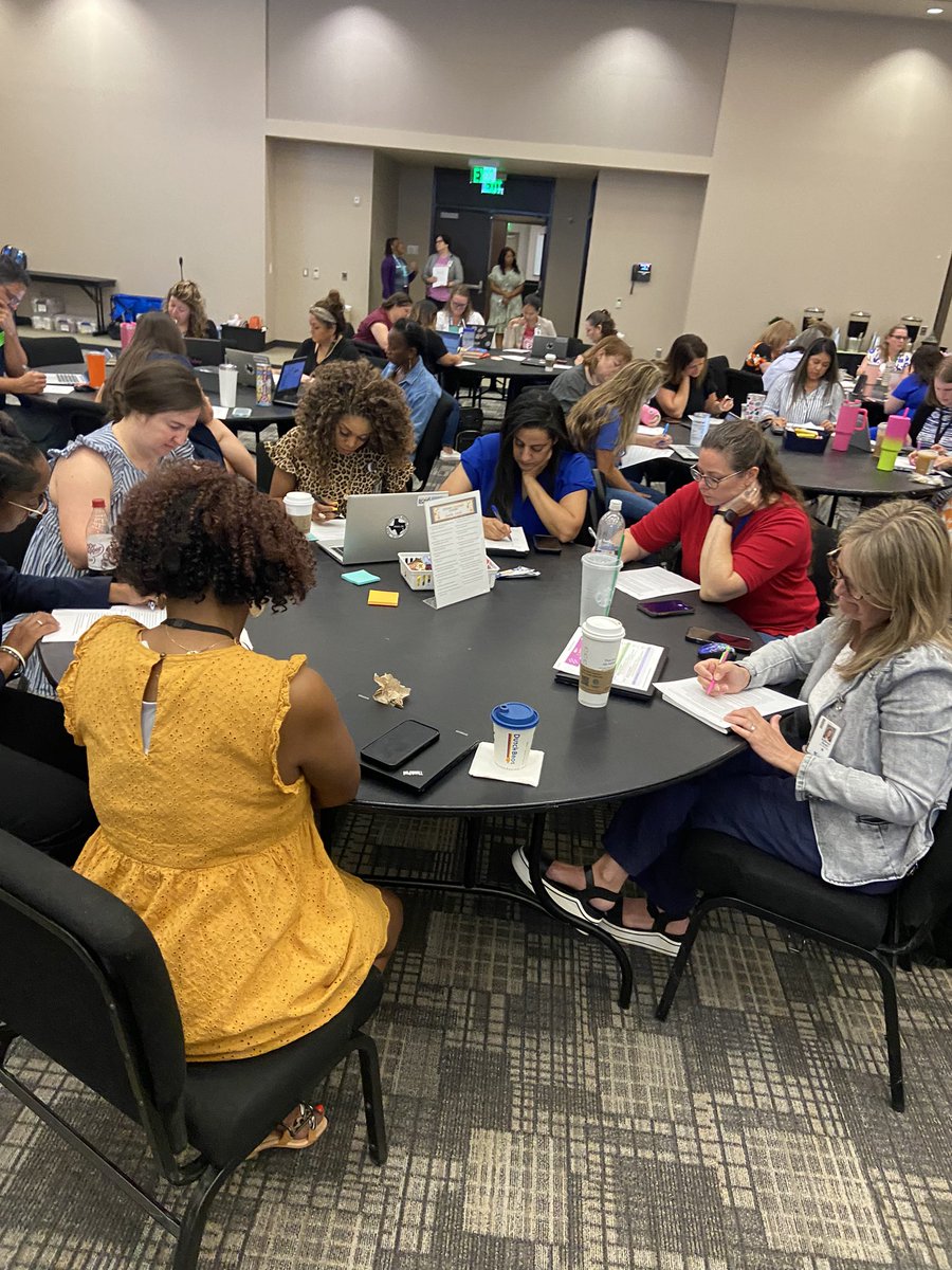 It’s bright &amp; early… but these <a href="/KleinISD/">Klein ISD</a> teacher leaders are already reflecting on their self-leadership at our annual #TLAcademy this morning. 🤩 They were nominated by their principals &amp; are here to get their learn on. 😎