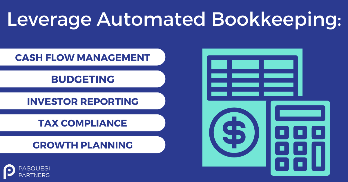 With the efficient and accurate data provided by automated bookkeeping, you can make data-driven decisions and achieve your strategic goals! 🎯 

bit.ly/43MXXnf 

#PasquesiPartners #startups #CashFlowTips #outsourcedaccounting #chicagobookkeeping #chicagoaccounting