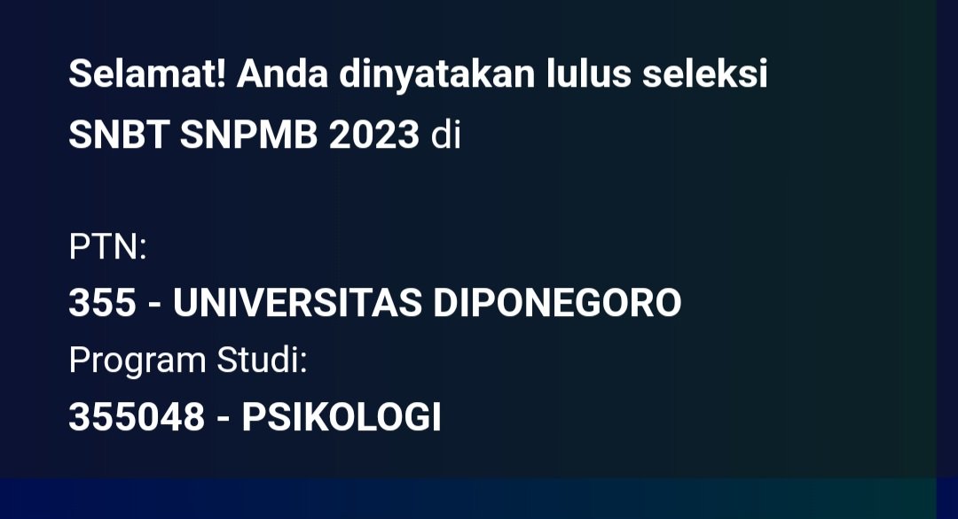Cara aku lolos snbt psikologi undip (jurusan terketat undip) dari smk tanpa les offline