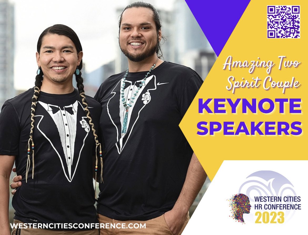 We are excited to Welcome the 'Amazing Two Spirit Couple' Dr. James Makokis & Anthony Johnson in October!

ELEVATE HR:
💠 EQUITY 
💠EXCELLENCE
💠ENGAGEMENT

Register 👇
bit.ly/3w1sMWt

Info
E: sheila@morcommpr.com
P: 780.953.8733

#hrcommunity
#hrconference
#2023events