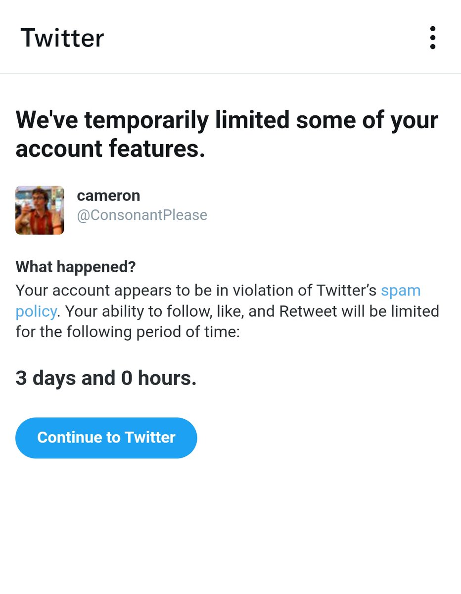 ConsonantPlease's tweet photo. I think they've done this because I was blocking blue ticks ??? https://t.co/2g0jIO1rxg