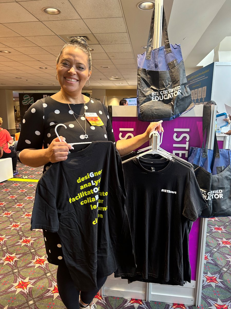 If you are at #ISTELive and you are working on your portfolio come buy a shirt to wear for when you are working on your evidence.